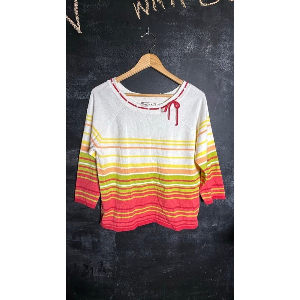 Tiara International Striped Sweater XL